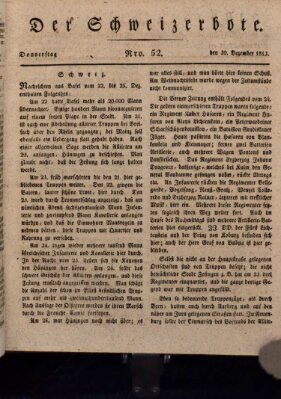 Der aufrichtige und wohlerfahrene Schweizer-Bote (Der Schweizer-Bote) Donnerstag 30. Dezember 1813