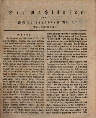 Der aufrichtige und wohlerfahrene Schweizer-Bote (Der Schweizer-Bote) Donnerstag 5. Januar 1815