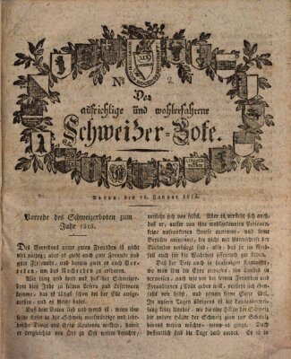 Der aufrichtige und wohlerfahrene Schweizer-Bote (Der Schweizer-Bote) Donnerstag 12. Januar 1815