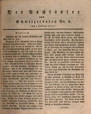 Der aufrichtige und wohlerfahrene Schweizer-Bote (Der Schweizer-Bote) Donnerstag 9. Februar 1815