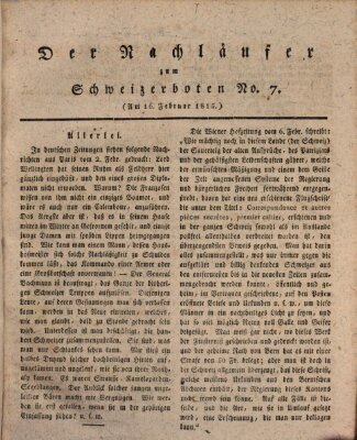 Der aufrichtige und wohlerfahrene Schweizer-Bote (Der Schweizer-Bote) Donnerstag 16. Februar 1815