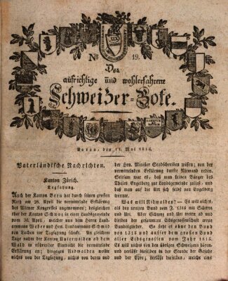 Der aufrichtige und wohlerfahrene Schweizer-Bote (Der Schweizer-Bote) Donnerstag 11. Mai 1815