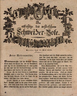 Der aufrichtige und wohlerfahrene Schweizer-Bote (Der Schweizer-Bote) Donnerstag 18. Mai 1815