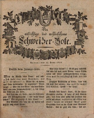 Der aufrichtige und wohlerfahrene Schweizer-Bote (Der Schweizer-Bote) Donnerstag 29. Juni 1815