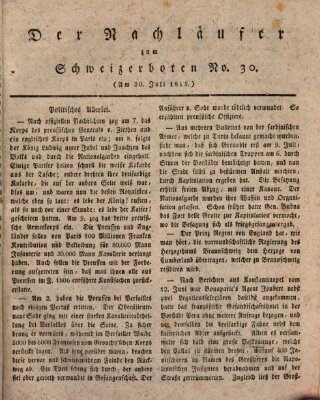 Der aufrichtige und wohlerfahrene Schweizer-Bote (Der Schweizer-Bote) Donnerstag 27. Juli 1815