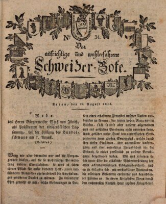 Der aufrichtige und wohlerfahrene Schweizer-Bote (Der Schweizer-Bote) Donnerstag 24. August 1815