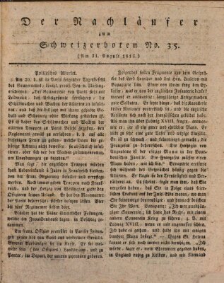 Der aufrichtige und wohlerfahrene Schweizer-Bote (Der Schweizer-Bote) Donnerstag 31. August 1815