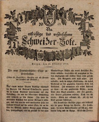 Der aufrichtige und wohlerfahrene Schweizer-Bote (Der Schweizer-Bote) Donnerstag 26. Oktober 1815