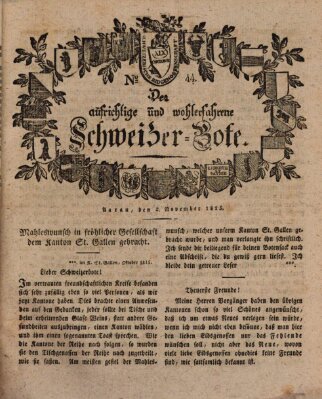 Der aufrichtige und wohlerfahrene Schweizer-Bote (Der Schweizer-Bote) Donnerstag 2. November 1815