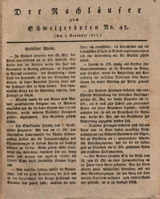 Der aufrichtige und wohlerfahrene Schweizer-Bote (Der Schweizer-Bote) Donnerstag 9. November 1815