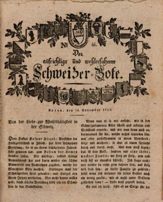 Der aufrichtige und wohlerfahrene Schweizer-Bote (Der Schweizer-Bote) Donnerstag 16. November 1815