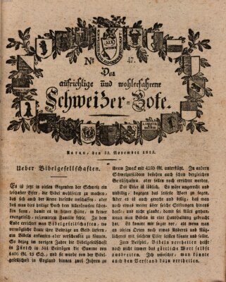 Der aufrichtige und wohlerfahrene Schweizer-Bote (Der Schweizer-Bote) Donnerstag 23. November 1815