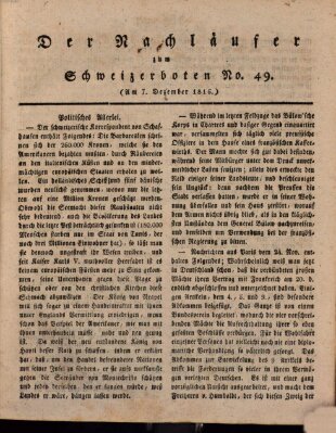 Der aufrichtige und wohlerfahrene Schweizer-Bote (Der Schweizer-Bote) Donnerstag 7. Dezember 1815