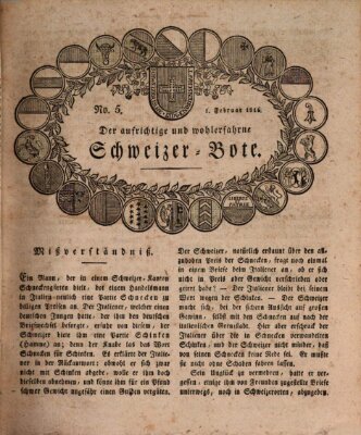 Der aufrichtige und wohlerfahrene Schweizer-Bote (Der Schweizer-Bote) Donnerstag 1. Februar 1816