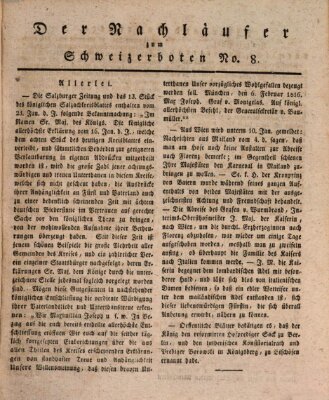 Der aufrichtige und wohlerfahrene Schweizer-Bote (Der Schweizer-Bote) Donnerstag 22. Februar 1816