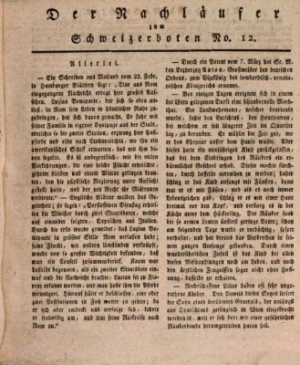 Der aufrichtige und wohlerfahrene Schweizer-Bote (Der Schweizer-Bote) Donnerstag 21. März 1816