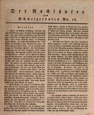 Der aufrichtige und wohlerfahrene Schweizer-Bote (Der Schweizer-Bote) Donnerstag 18. April 1816