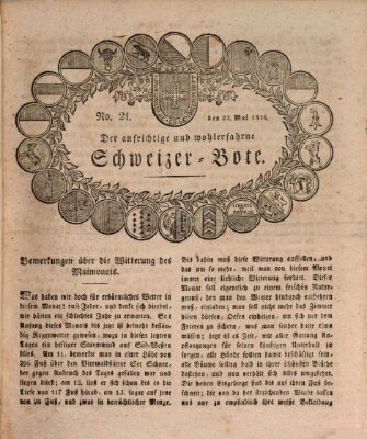 Der aufrichtige und wohlerfahrene Schweizer-Bote (Der Schweizer-Bote) Donnerstag 23. Mai 1816