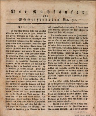 Der aufrichtige und wohlerfahrene Schweizer-Bote (Der Schweizer-Bote) Donnerstag 1. August 1816