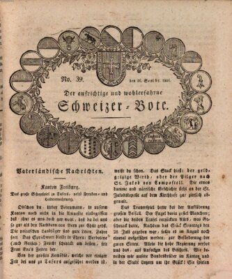 Der aufrichtige und wohlerfahrene Schweizer-Bote (Der Schweizer-Bote) Donnerstag 26. September 1816