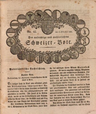 Der aufrichtige und wohlerfahrene Schweizer-Bote (Der Schweizer-Bote) Donnerstag 17. Oktober 1816