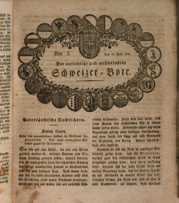 Der aufrichtige und wohlerfahrene Schweizer-Bote (Der Schweizer-Bote) Donnerstag 15. Januar 1818