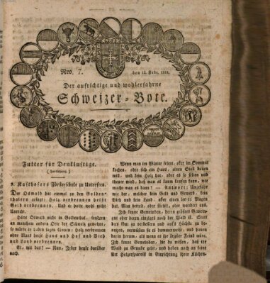 Der aufrichtige und wohlerfahrene Schweizer-Bote (Der Schweizer-Bote) Donnerstag 12. Februar 1818