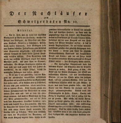 Der aufrichtige und wohlerfahrene Schweizer-Bote (Der Schweizer-Bote) Donnerstag 5. März 1818