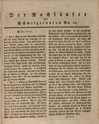 Der aufrichtige und wohlerfahrene Schweizer-Bote (Der Schweizer-Bote) Donnerstag 19. März 1818