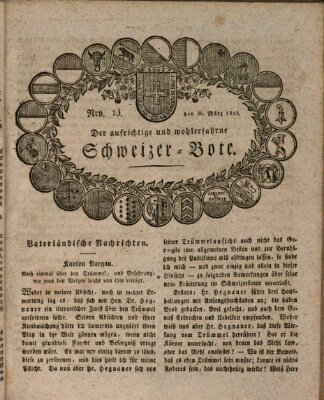 Der aufrichtige und wohlerfahrene Schweizer-Bote (Der Schweizer-Bote) Donnerstag 26. März 1818