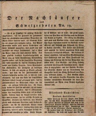 Der aufrichtige und wohlerfahrene Schweizer-Bote (Der Schweizer-Bote) Donnerstag 7. Mai 1818