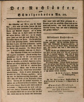 Der aufrichtige und wohlerfahrene Schweizer-Bote (Der Schweizer-Bote) Donnerstag 14. Mai 1818