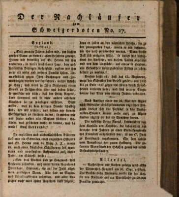 Der aufrichtige und wohlerfahrene Schweizer-Bote (Der Schweizer-Bote) Donnerstag 2. Juli 1818