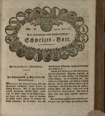 Der aufrichtige und wohlerfahrene Schweizer-Bote (Der Schweizer-Bote) Donnerstag 23. Juli 1818