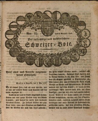 Der aufrichtige und wohlerfahrene Schweizer-Bote (Der Schweizer-Bote) Donnerstag 6. August 1818