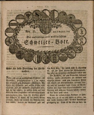 Der aufrichtige und wohlerfahrene Schweizer-Bote (Der Schweizer-Bote) Donnerstag 27. August 1818