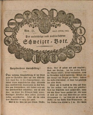 Der aufrichtige und wohlerfahrene Schweizer-Bote (Der Schweizer-Bote) Donnerstag 8. Oktober 1818