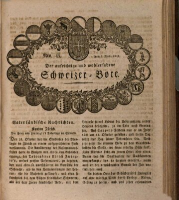 Der aufrichtige und wohlerfahrene Schweizer-Bote (Der Schweizer-Bote) Donnerstag 5. November 1818