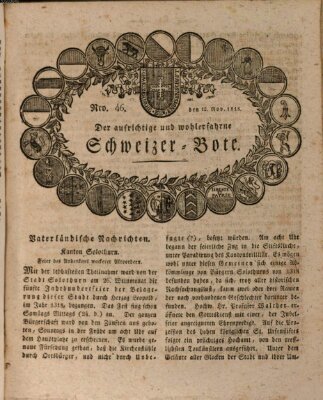 Der aufrichtige und wohlerfahrene Schweizer-Bote (Der Schweizer-Bote) Donnerstag 12. November 1818