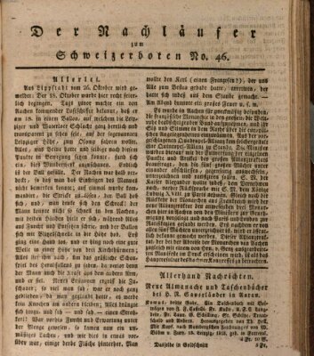 Der aufrichtige und wohlerfahrene Schweizer-Bote (Der Schweizer-Bote) Donnerstag 12. November 1818