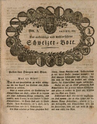 Der aufrichtige und wohlerfahrene Schweizer-Bote (Der Schweizer-Bote) Donnerstag 25. Februar 1819