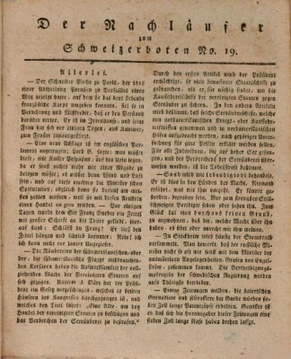 Der aufrichtige und wohlerfahrene Schweizer-Bote (Der Schweizer-Bote) Donnerstag 13. Mai 1819