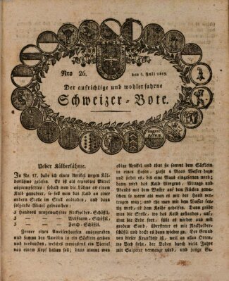 Der aufrichtige und wohlerfahrene Schweizer-Bote (Der Schweizer-Bote) Donnerstag 1. Juli 1819