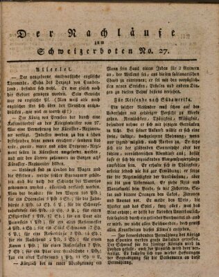 Der aufrichtige und wohlerfahrene Schweizer-Bote (Der Schweizer-Bote) Donnerstag 8. Juli 1819