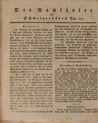 Der aufrichtige und wohlerfahrene Schweizer-Bote (Der Schweizer-Bote) Donnerstag 22. Juli 1819