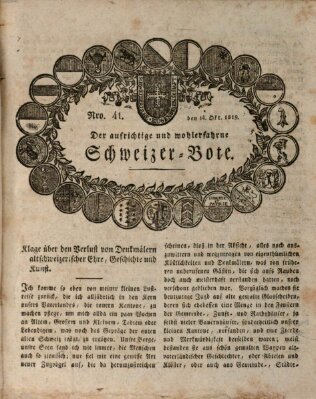 Der aufrichtige und wohlerfahrene Schweizer-Bote (Der Schweizer-Bote) Donnerstag 14. Oktober 1819