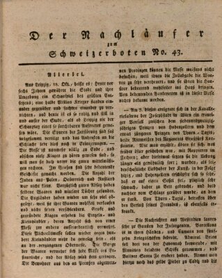 Der aufrichtige und wohlerfahrene Schweizer-Bote (Der Schweizer-Bote) Donnerstag 28. Oktober 1819