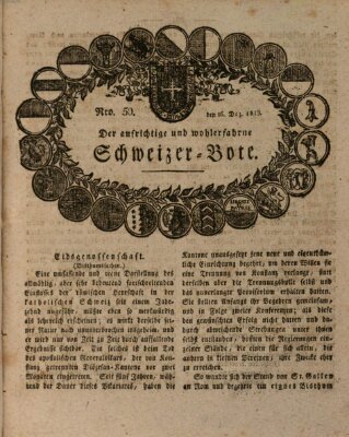 Der aufrichtige und wohlerfahrene Schweizer-Bote (Der Schweizer-Bote) Donnerstag 16. Dezember 1819