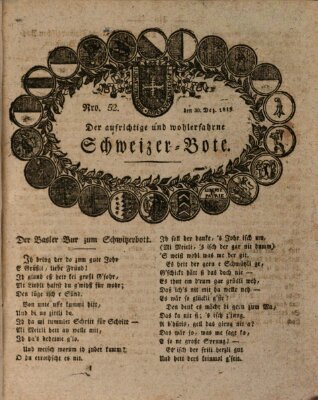 Der aufrichtige und wohlerfahrene Schweizer-Bote (Der Schweizer-Bote) Donnerstag 30. Dezember 1819