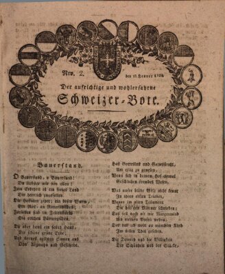 Der aufrichtige und wohlerfahrene Schweizer-Bote (Der Schweizer-Bote) Donnerstag 13. Januar 1820